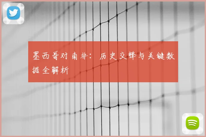 墨西哥对南非:历史交锋与关键数据全解析